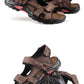 COW LEATHER Men's Sandals Outdoor Beach Sports Shoes Genuine Leather GLADIATOR Sandals Light Open Toe Sandals Plus Size 38-48