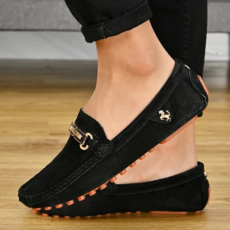Suede Loafers Men Moccasins Shoes |  Men Suede Leather Loafers Shoes