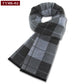 Luxury Wool Scarf for Men | Winter Warm Cashmere Silk Plaid Pashmina Shawl | EnigmaParis