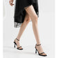 2025 designer women's new fashion letter high heels black super high heels stilettos lace-up sandals for women