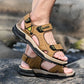 New Men's Sandals Soft Genuine Leather Sandals Shoes Men Large Size Outdoor Summer Shoes Comfort Beach Sandals Roman Men Shoes