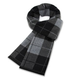 Luxury Wool Scarf for Men | Winter Warm Cashmere Silk Plaid Pashmina Shawl | EnigmaParis