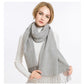 Solidlove 100% Wool Winter Scarf | Women's Fashion Cashmere Poncho Wrap | Elegant Scarves for Ladies | EnigmaParis