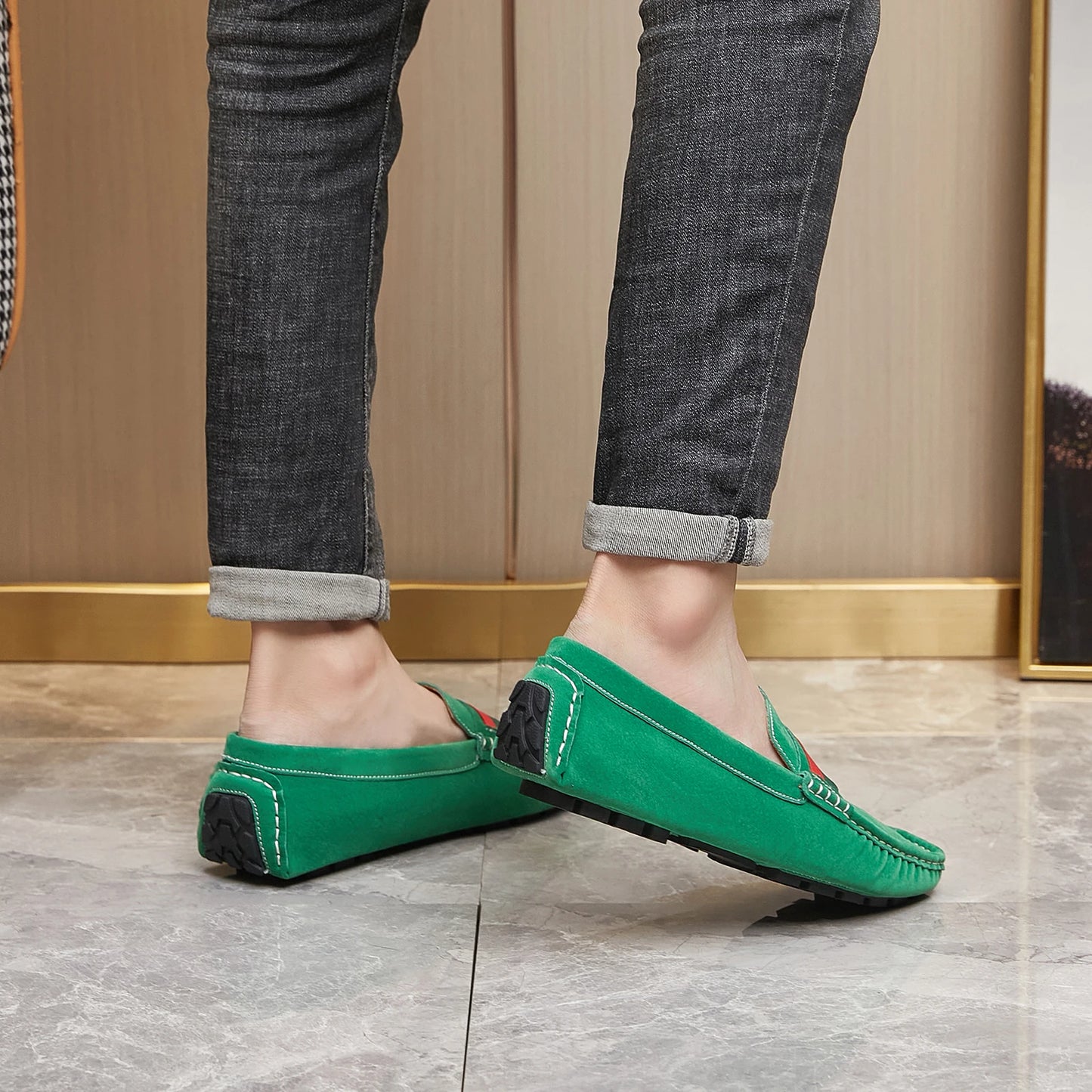 Men Suede Loafers | Comfortable Slip on Moccasins