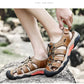New Men's Sandals Soft Genuine Leather Sandals Shoes Men Large Size Outdoor Summer Shoes Comfort Beach Sandals Roman Men Shoes