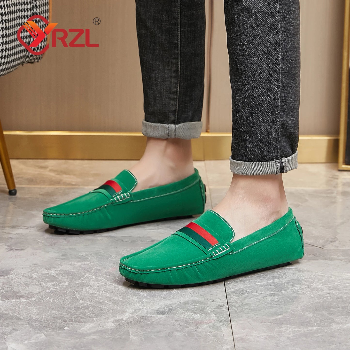 Men Suede Loafers | Comfortable Slip on Moccasins