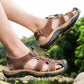 Summer Men Sandals Leather Mens Casual Shoes Breathable Outdoor Sandals for Men Beach Shoes Slippers Fashion Roman Shoes
