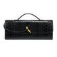 Burgundy bag cherry red envelope wine red envelope upscale new handbag European and American fashion crocodile flip hand organ b