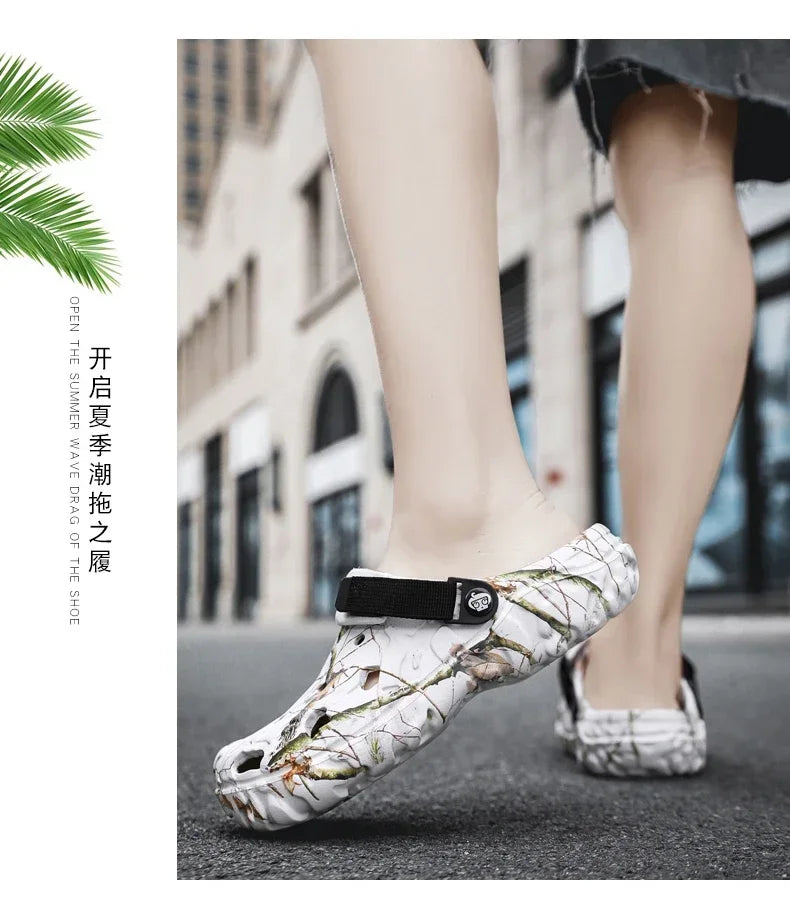 Flat Sandals Men Shoes 2025 | Slippers Men Garden Platform Sandals | Man Summer Sandals | Male Sneakers Outdoor Flip Flops Home Clogs