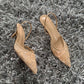 Luxury Brand High Heels Women Sandals Mesh Embroider Elegant Pointed  Evening Party Wedding Bridal Dress Shoes