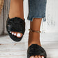 Luxury Designer Women Sandals 2025 New Woven with Comfortable Women's Sandals Casual Bottom Summer Flat Woman Slippers