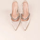 Women's Water Diamond 2025 New Slim Heeled Pointed High-heeled Shoes with A Headband and Sandals for Women's Singles
