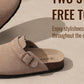 Crestar Women's Suede Clogs with Adjustable Strap Fashion Cork Footbed Genuine Leather Mules Outdoof New Slip on Potato Shoes