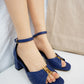 2025 Women's Summer Open toed Fashion Coarse Heel Sandals Italian Design GJ Luxury Brand Outdoor High Heel Non slip Sandals