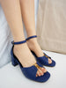 2025 Women's Summer Open toed Fashion Coarse Heel Sandals Italian Design GJ Luxury Brand Outdoor High Heel Non slip Sandals