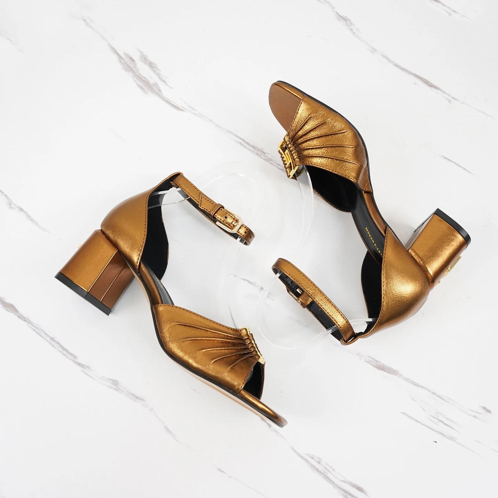 2025 Women's Summer Open toed Fashion Coarse Heel Sandals Italian Design GJ Luxury Brand Outdoor High Heel Non slip Sandals