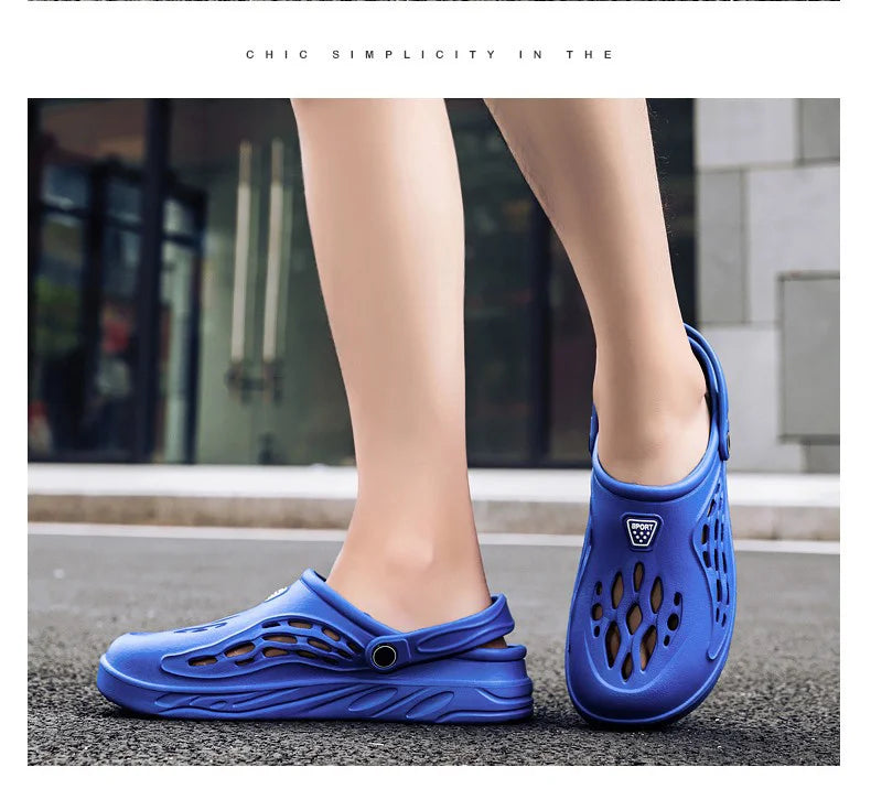 Summer Men Sandals | Light EVA Men's Casual Shoes | Hole Shoes Clogs | Outdoor Male Beach Flat Slippers