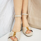 2025 Women's Summer Open toed Fashion Coarse Heel Sandals Italian Design GJ Luxury Brand Outdoor High Heel Non slip Sandals