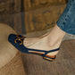 Retro Women Sandals Fashion Low-heeled Shoes Slingback Suede Office Ladies Shoes High Quality Elegant Slip on Woman Flat Sandals