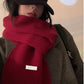 Winter Wool Scarf for Women | Solid Color Cashmere Knitted Muffler | Korean Style | EnigmaParis