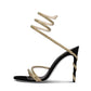 Eilyken Fashion Crystal Stiletto High Heels Woman Sandals Street Style Sexy Open Toe Wedding Party Prom Ankle Strap Shoes