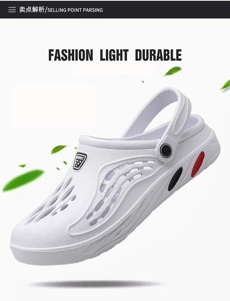 Summer Men Sandals | Light EVA Men's Casual Shoes | Hole Shoes Clogs | Outdoor Male Beach Flat Slippers