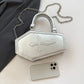 Women's Coffin Shaped Hobo Bag Halloween Chain Crossbody Bag PU Leather Top Handle Bag High Quality Handbags Fashion Sling Purse
