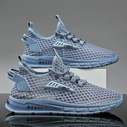 Men's Shoes Summer Hollow Mesh Breathable Shoes Men Casual Sports Running Sneakers Fashion Comfortable Mens Beach Shoes