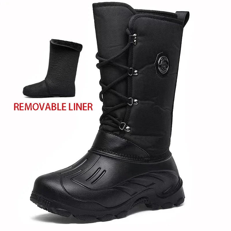 Winter Men's Outdoor Boots Warm Waterproof Snow Boots for Men Fishing Men's Non-slip Hiking Boots Male Sneakers Work