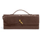 Burgundy bag cherry red envelope wine red envelope upscale new handbag European and American fashion crocodile flip hand organ b