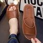 Genuine Leather Slippers Homes in indoor slipper summer open toe sandals men women elderly casual Slides shoes