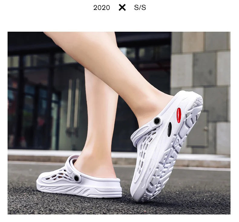 Summer Men Sandals | Light EVA Men's Casual Shoes | Hole Shoes Clogs | Outdoor Male Beach Flat Slippers