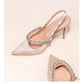 Women's Water Diamond 2025 New Slim Heeled Pointed High-heeled Shoes with A Headband and Sandals for Women's Singles