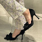 Ladies Solid Red Flowers Lace Up Unique Sexy Sandals Cross Tied Stiletto Heel Party 2023 New Arrival Summer Woman Shoes