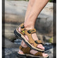 New Men's Sandals Soft Genuine Leather Sandals Shoes Men Large Size Outdoor Summer Shoes Comfort Beach Sandals Roman Men Shoes