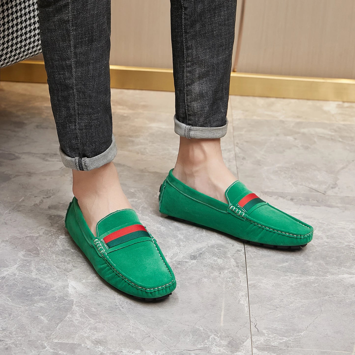 Men Suede Loafers | Comfortable Slip on Moccasins