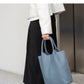 Genuine Leather Commuter Tote Bag Simple Ladies Soft Cowhide Tote Shoulder Handbag Large Capacity Women Bucket Bag 2025 New