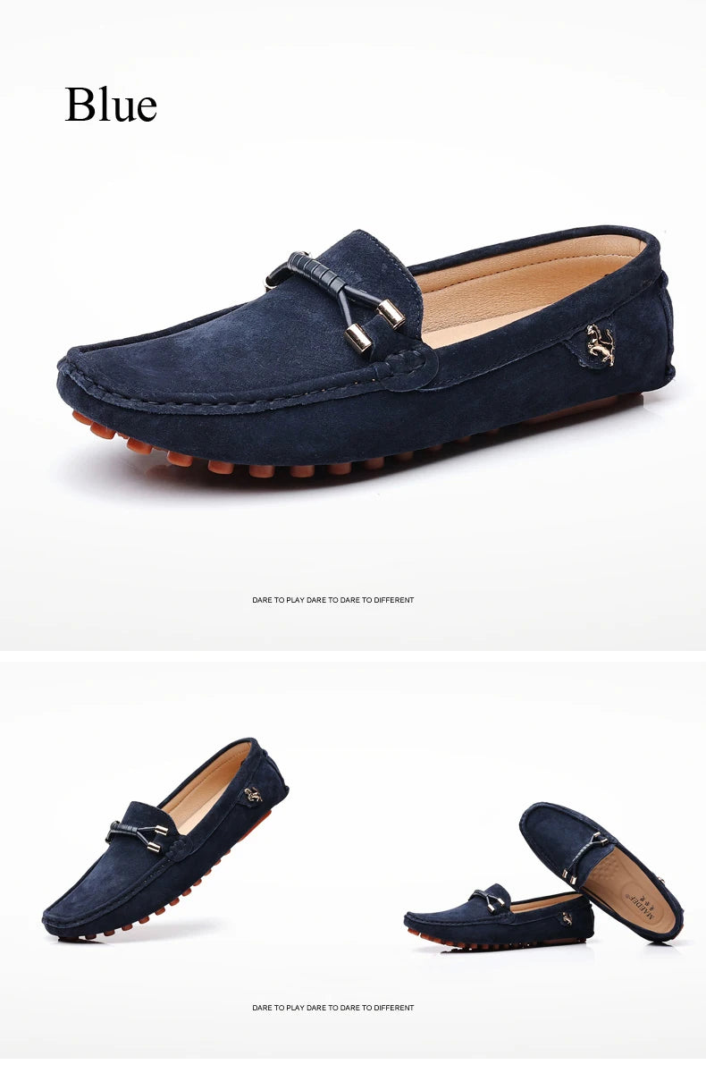Men Suede Leather Loafers Shoes | Slip on Non-slip Driving Loafers for Men