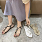 Women Sandals 2024 New Summer Casual Flat Sandals Flip Flops Luxury Designer Fashion Shoes Women Open Toe Daily Sandals Women