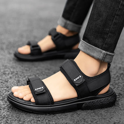 A Pair of Non-Slip Men's Sandals for Summer New Wear-Resistant Breathable Simple White-Soled Men's Business Beach Shoes