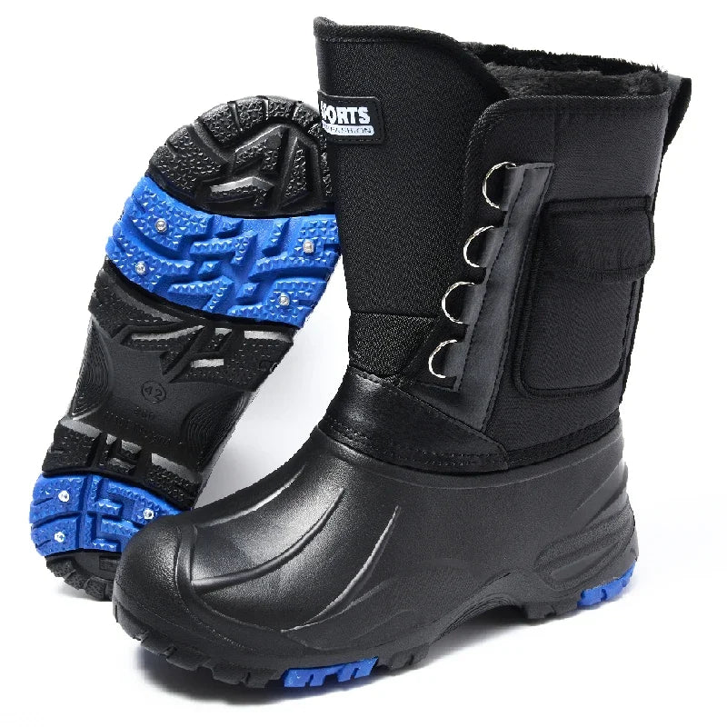 Winter Men's Outdoor Boots Warm Waterproof Snow Boots for Men Fishing Men's Non-slip Hiking Boots Male Sneakers Work