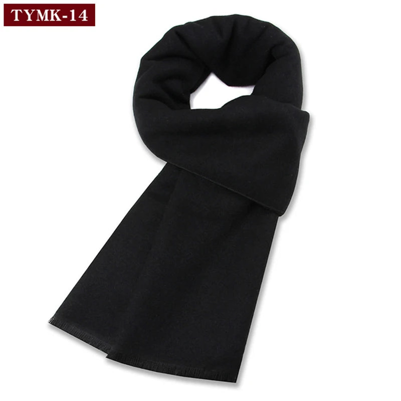 Luxury Wool Scarf for Men | Winter Warm Cashmere Silk Plaid Pashmina Shawl | EnigmaParis
