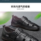Leather Sandals Baotou 2025 Summer New Genuine Leather Breathable Hollow Porous Shoes Men's Tendon Soft Bottom Middle-Aged Dad S