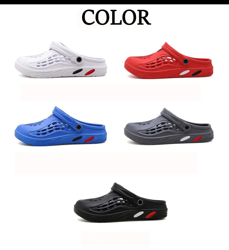 Summer Men Sandals | Light EVA Men's Casual Shoes | Hole Shoes Clogs | Outdoor Male Beach Flat Slippers