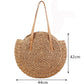 Summer Round Straw Bags for Women Rattan Shoulder Bag Travel Handmade Woven Beach Handbags Female Large Capacity Totes Bag