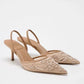 Luxury Brand High Heels Women Sandals Mesh Embroider Elegant Pointed  Evening Party Wedding Bridal Dress Shoes