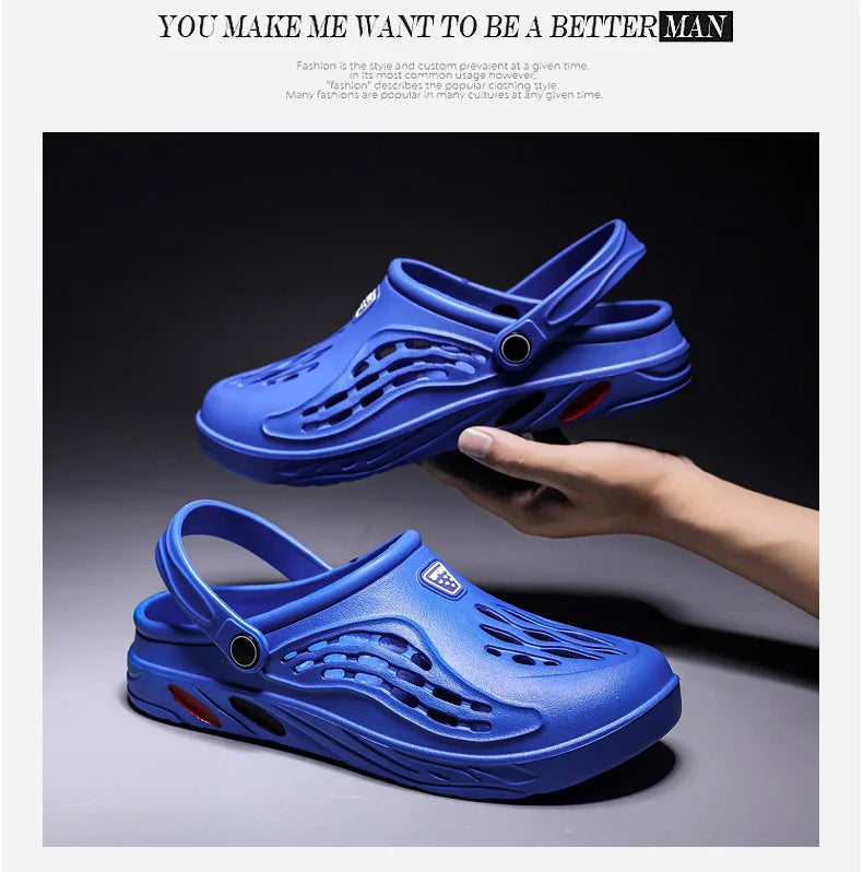 Summer Men Sandals | Light EVA Men's Casual Shoes | Hole Shoes Clogs | Outdoor Male Beach Flat Slippers