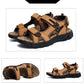 Summer Men's Leather Sandals Outdoor Resort Beach Shoes Soft Rubber Lightweight Hiking Shoes Anti-slip Wear-resistant Flip Flops