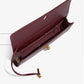 Burgundy bag cherry red envelope wine red envelope upscale new handbag European and American fashion crocodile flip hand organ b