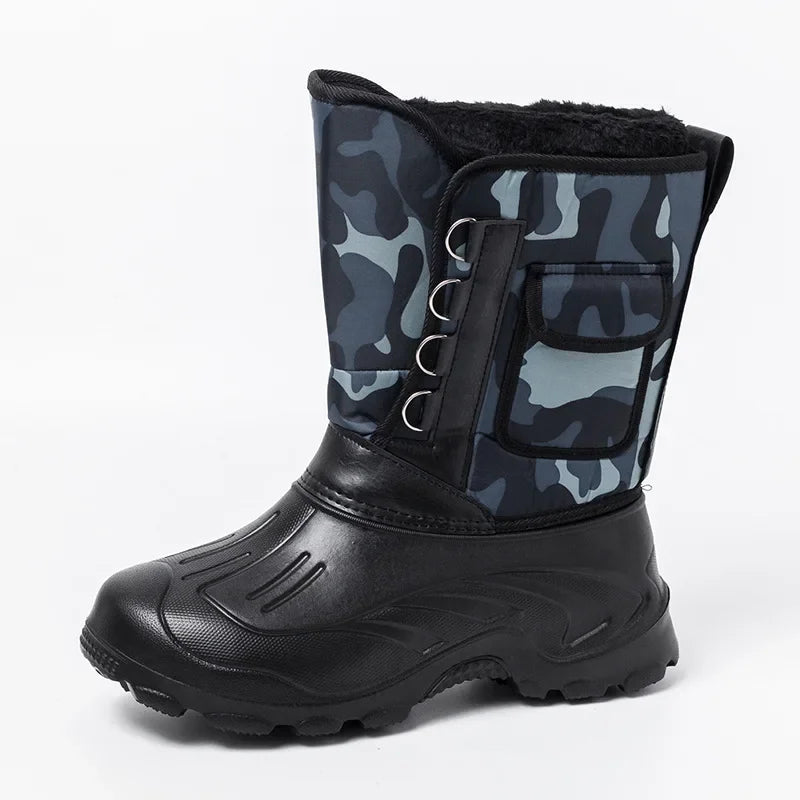 Winter Men's Outdoor Boots Warm Waterproof Snow Boots for Men Fishing Men's Non-slip Hiking Boots Male Sneakers Work